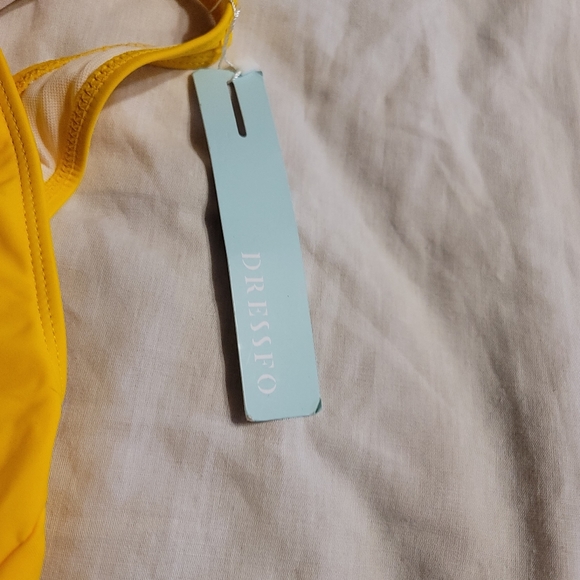 NWT PLUS SIZE ADJUSTABLE SIZING SUNFLOWER BIKINI TOE SIDE TIE BACK - Picture 7 of 8